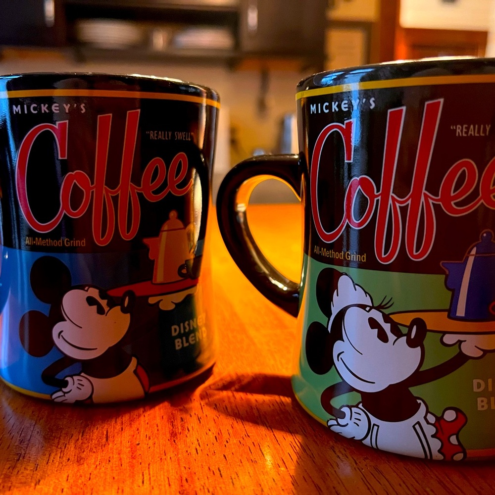 Disney Diner mugs - 12 oz. Blue - green